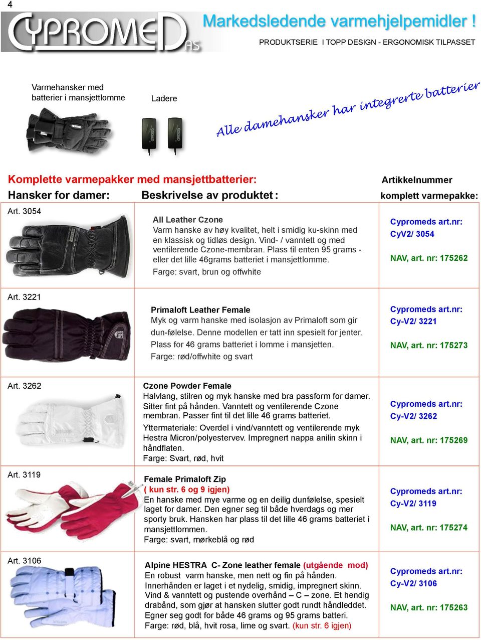 Plass til enten 95 grams - eller det lille 46grams batteriet i mansjettlomme. Farge: svart, brun og offwhite CyV2/ 3054 NAV, art. nr: 175262 Art.