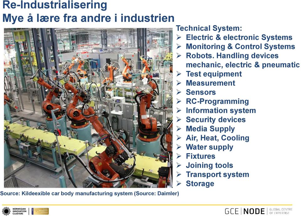 Handling devices mechanic, electric & pneumatic Test equipment Measurement Sensors RC-Programming