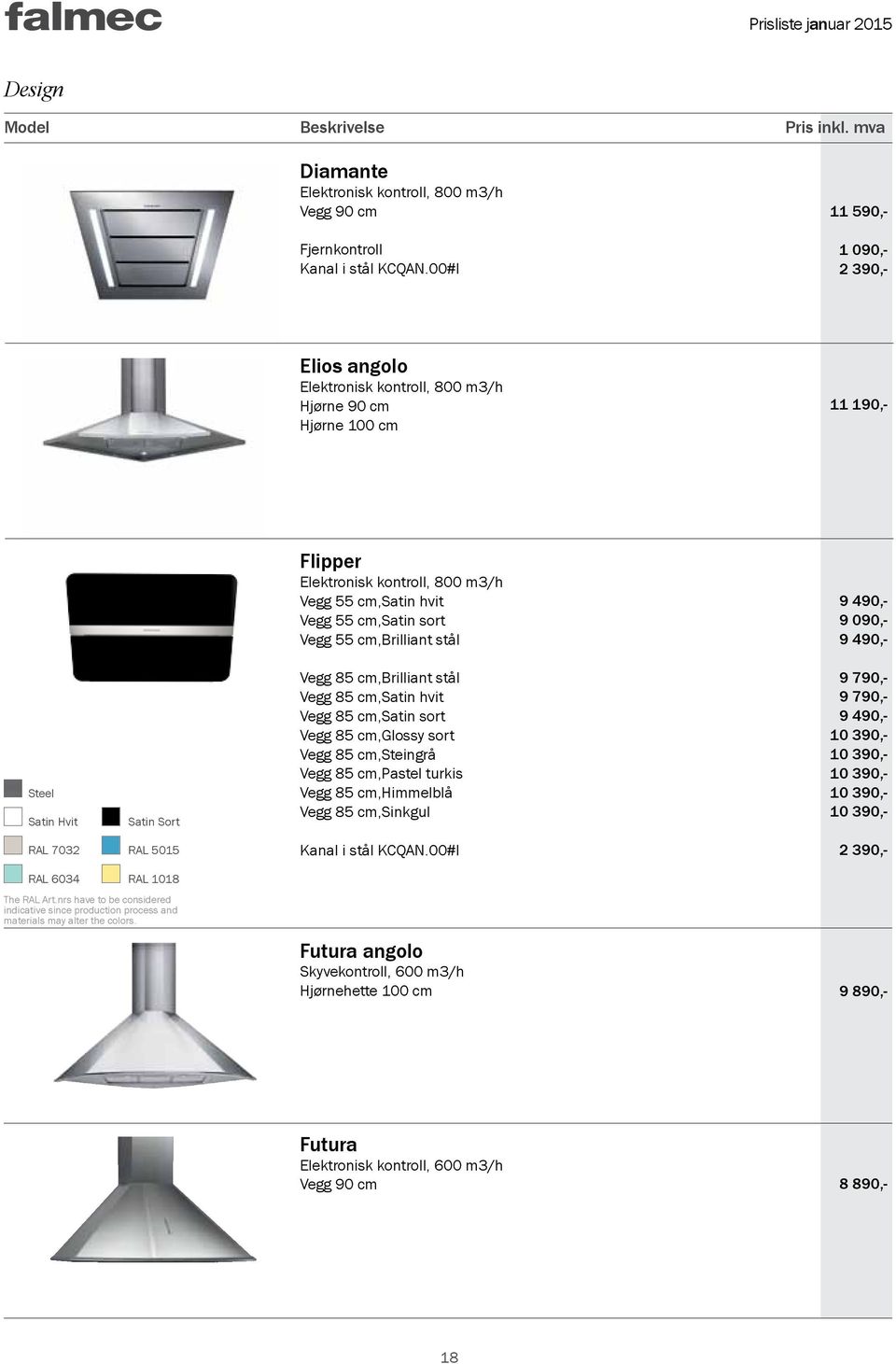 nrs have to be considered indicative since production process and materials may alter the colors.