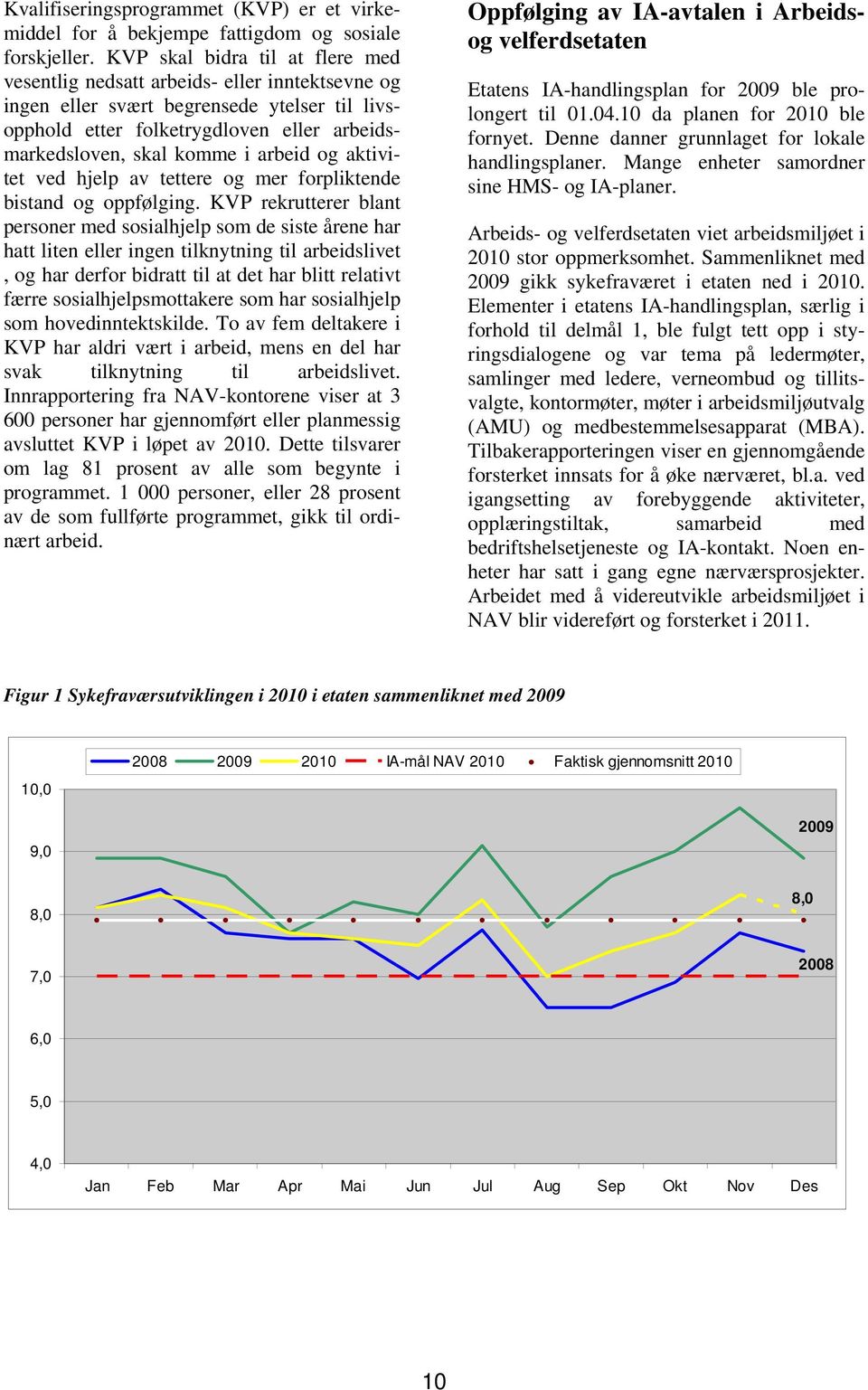 arbeid og aktivitet ved hjelp av tettere og mer forpliktende bistand og oppfølging.