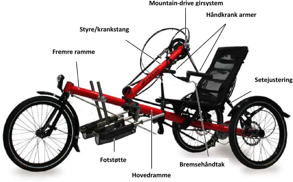 Styre/krankstang Fremre ramme