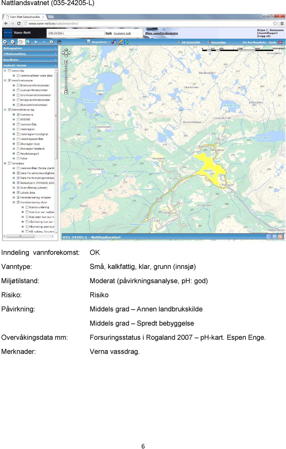 landbrukskilde Middels grad Spredt bebyggelse Overvåkingsdata mm: