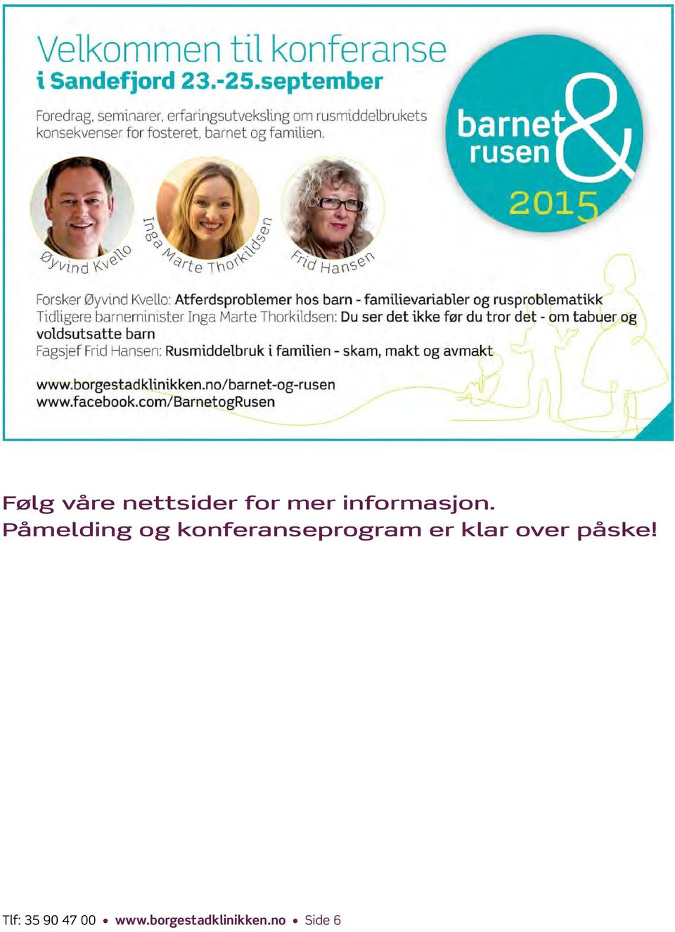 Påmelding og konferanseprogram er