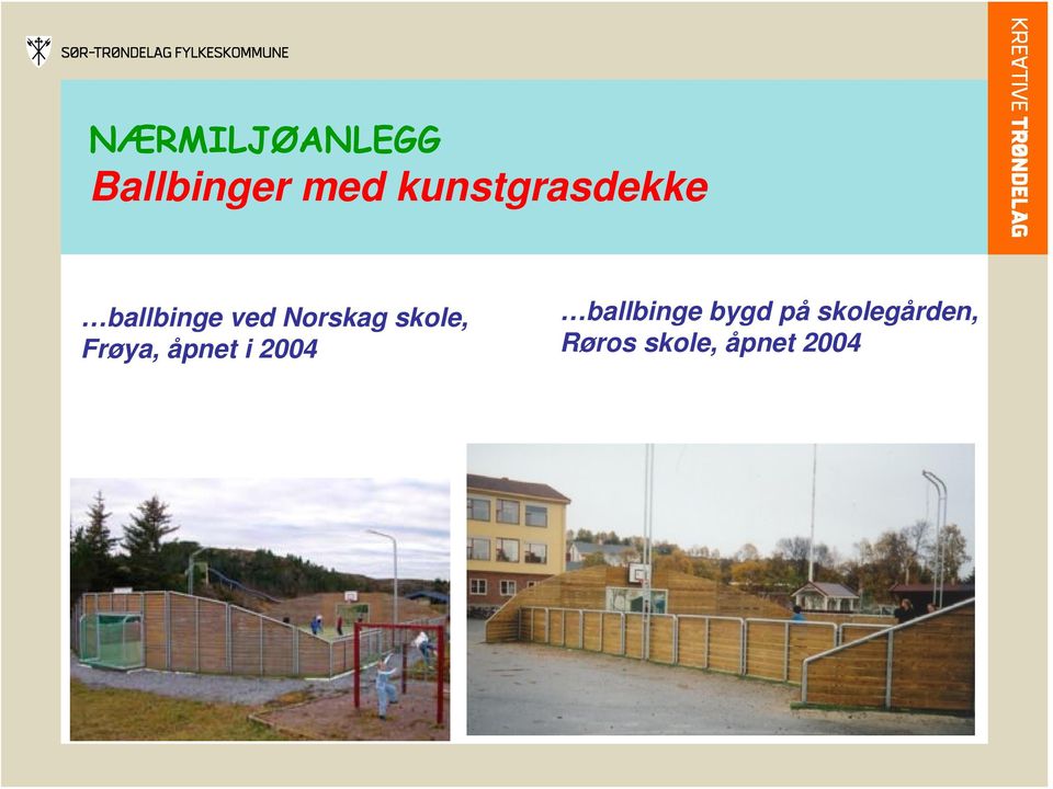 skole, Frøya, åpnet i 2004 ballbinge
