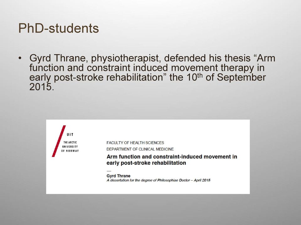 constraint induced movement therapy in early