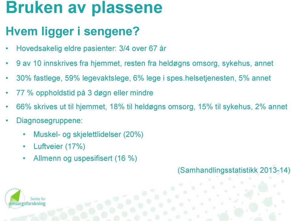 30% fastlege, 59% legevaktslege, 6% lege i spes.