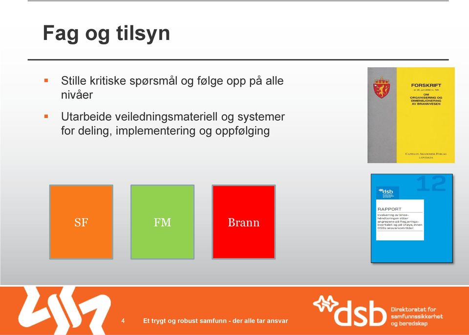 veiledningsmateriell og systemer for