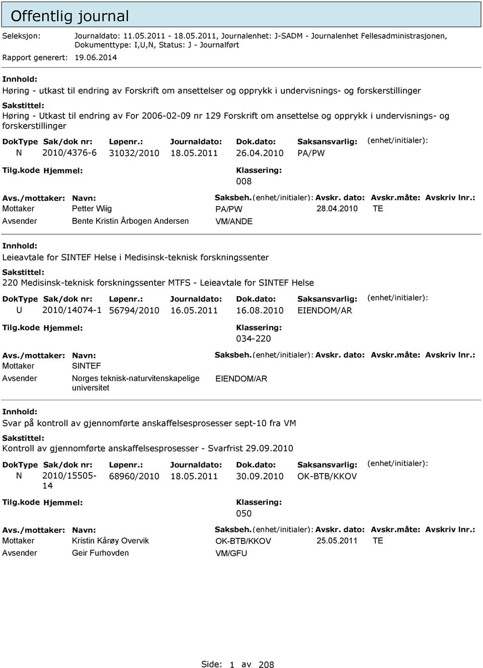 undervisnings- og forskerstillinger 2010/4376-6 31032/2010 26.04.