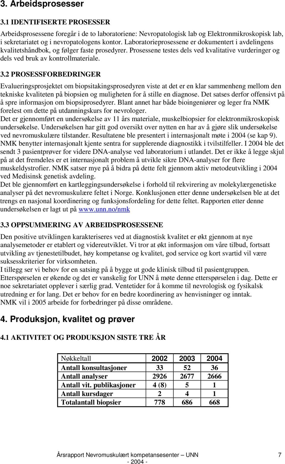 2 PROSESSFORBEDRINGER Evalueringsprosjektet om biopsitakingsprosedyren viste at det er en klar sammenheng mellom den tekniske kvaliteten på biopsien og muligheten for å stille en diagnose.