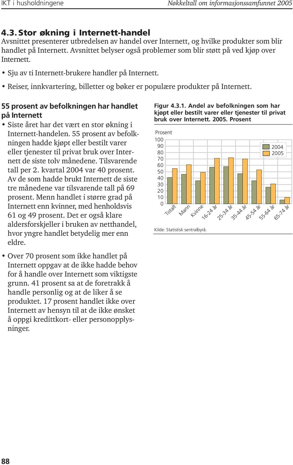 Avsnittet belyser også problemer som blir støtt på ved kjøp over Internett. Sju av ti Internett-brukere handler på Internett.