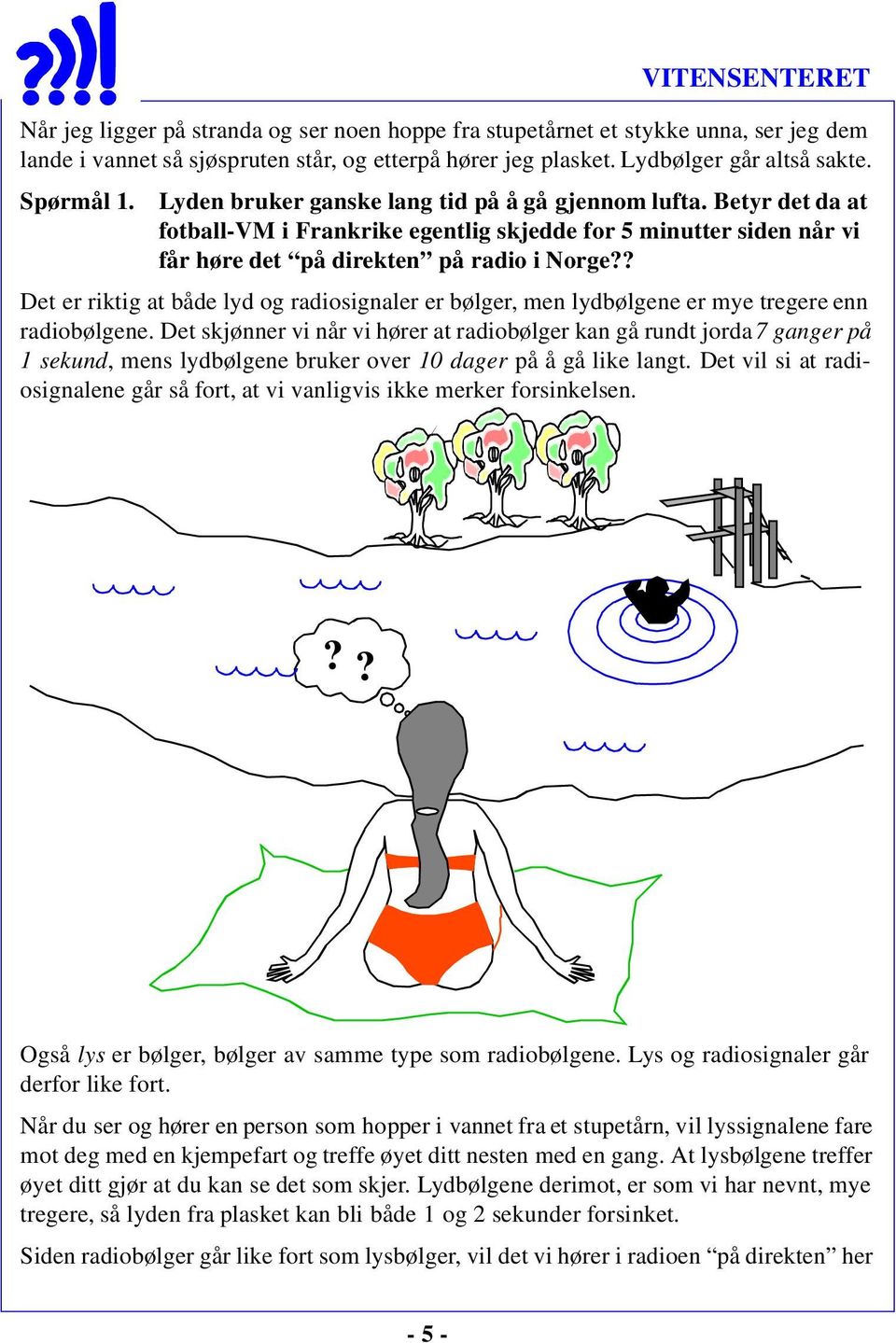 ? Det er riktig at både lyd og radiosignaler er bølger, men lydbølgene er mye tregere enn radiobølgene.