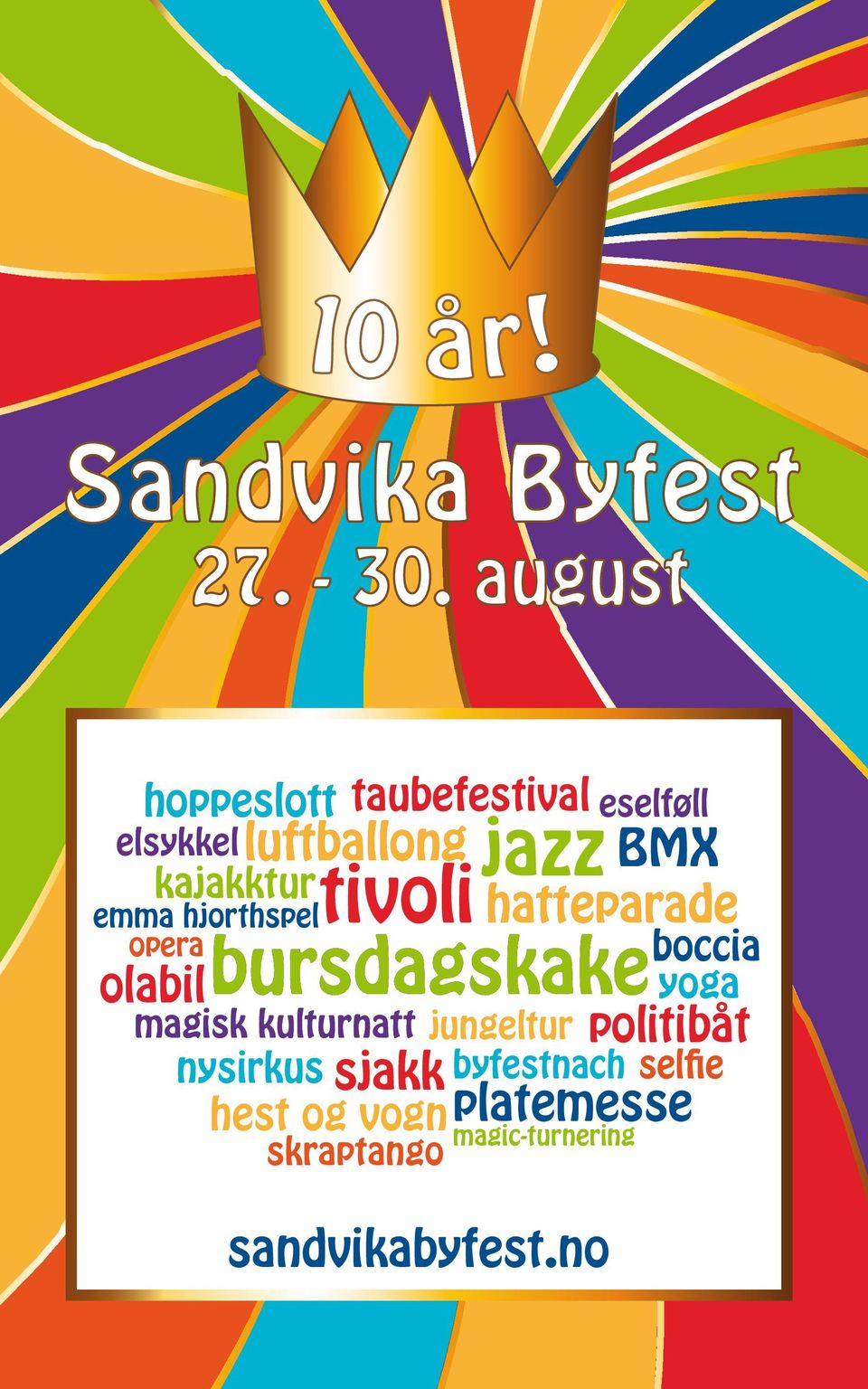 bursdagskake kajakktur magisk kulturnatt nysirkus hest og vogn taubefestival