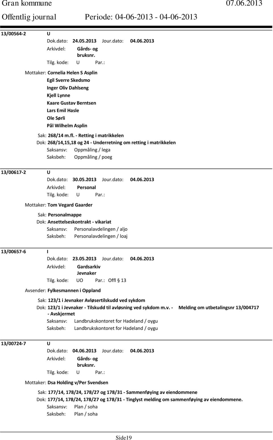 Ansettelseskontrakt - vikariat Saksansv: Personalavdelingen / aljo 13/0065