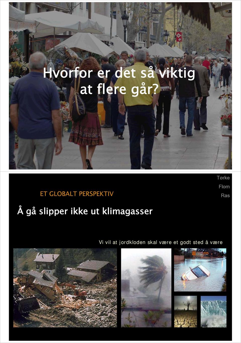 gå slipper ikke ut klimagasser Vi vil