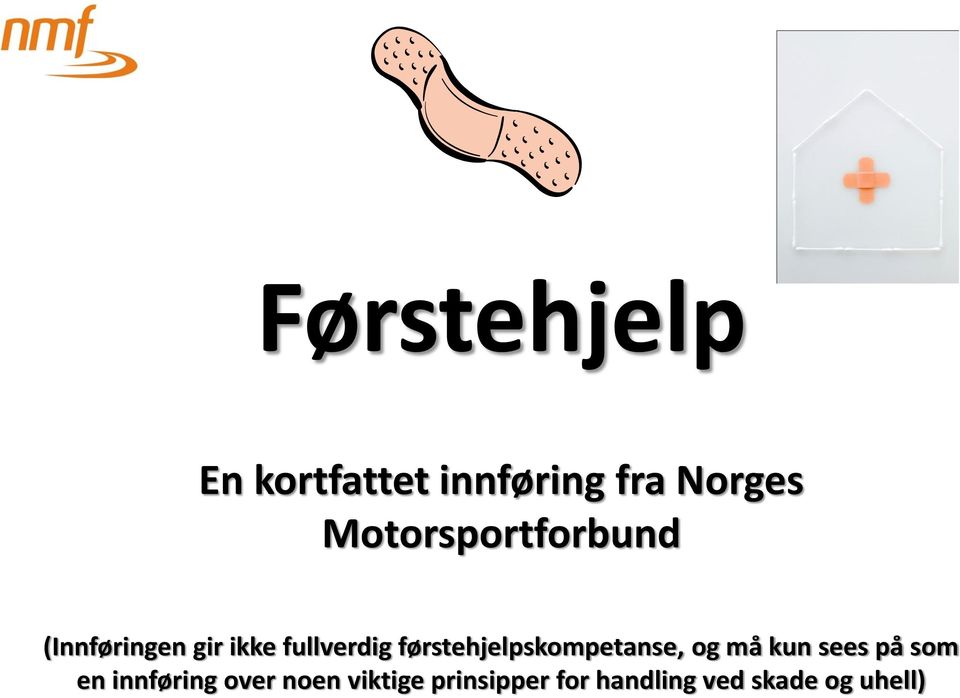 førstehjelpskompetanse, og må kun sees på som en