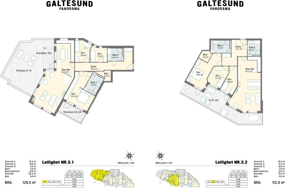 3.4 125,8 m² 20,5 m² 4 6,9 m² Plan leiligheter 3.etasje A100302 13,9 m² Kontor 5 Kontor 6 7 25,8 m² 16.02.11 RLD 12.04.18 Kontor 8 Kontor 9 Overdekn.