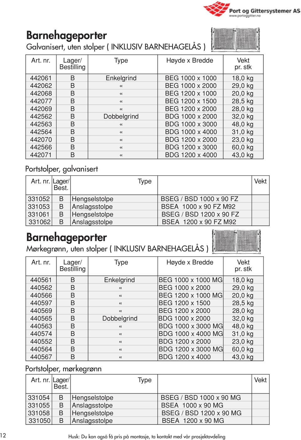 771,00 442562 B Dobbelgrind BDG 1000 x 2000 32,0 kg 5.450,00 442563 B «BDG 1000 x 3000 48,0 kg 6.060,00 442564 B «BDG 1000 x 4000 31,0 kg 6.505,00 442070 B «BDG 1200 x 2000 23,0 kg 5.