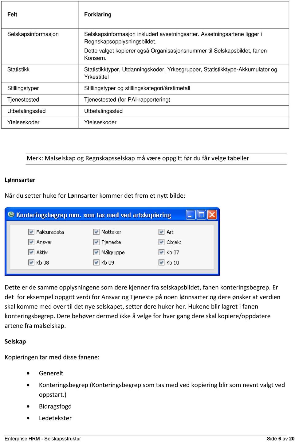 Statistikktyper, Utdanningskoder, Yrkesgrupper, Statistikktype-Akkumulator og Yrkestittel Stillingstyper og stillingskategori/årstimetall Tjenestested (for PAI-rapportering) Utbetalingssted