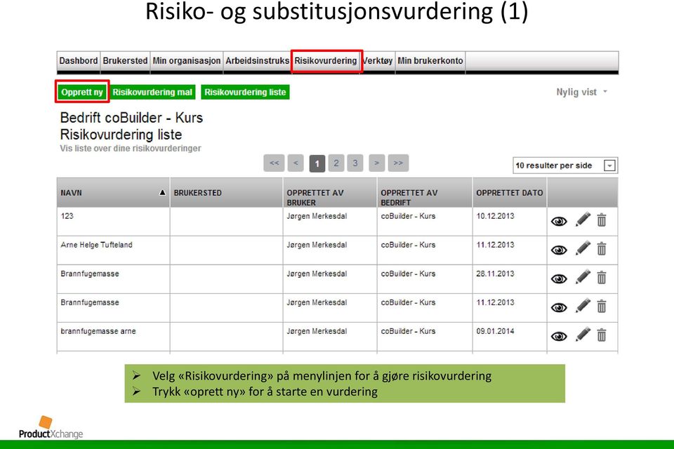 menylinjen for å gjøre