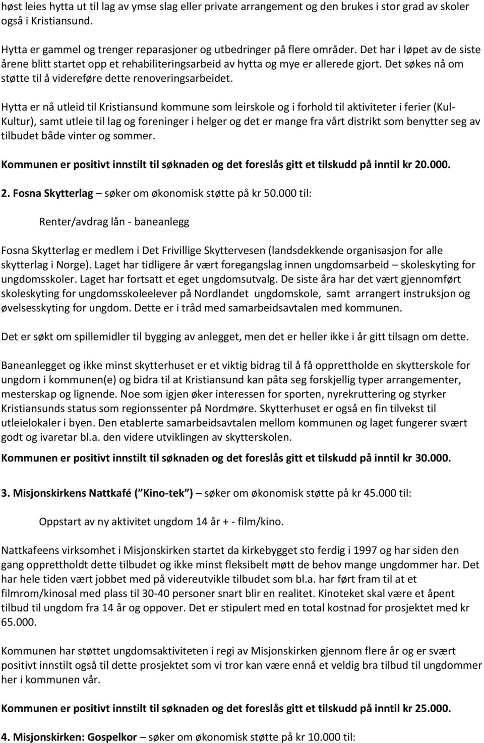 Hytta er nå utleid til Kristiansund kommune som leirskole og i forhold til aktiviteter i ferier (Kul- Kultur), samt utleie til lag og foreninger i helger og det er mange fra vårt distrikt som