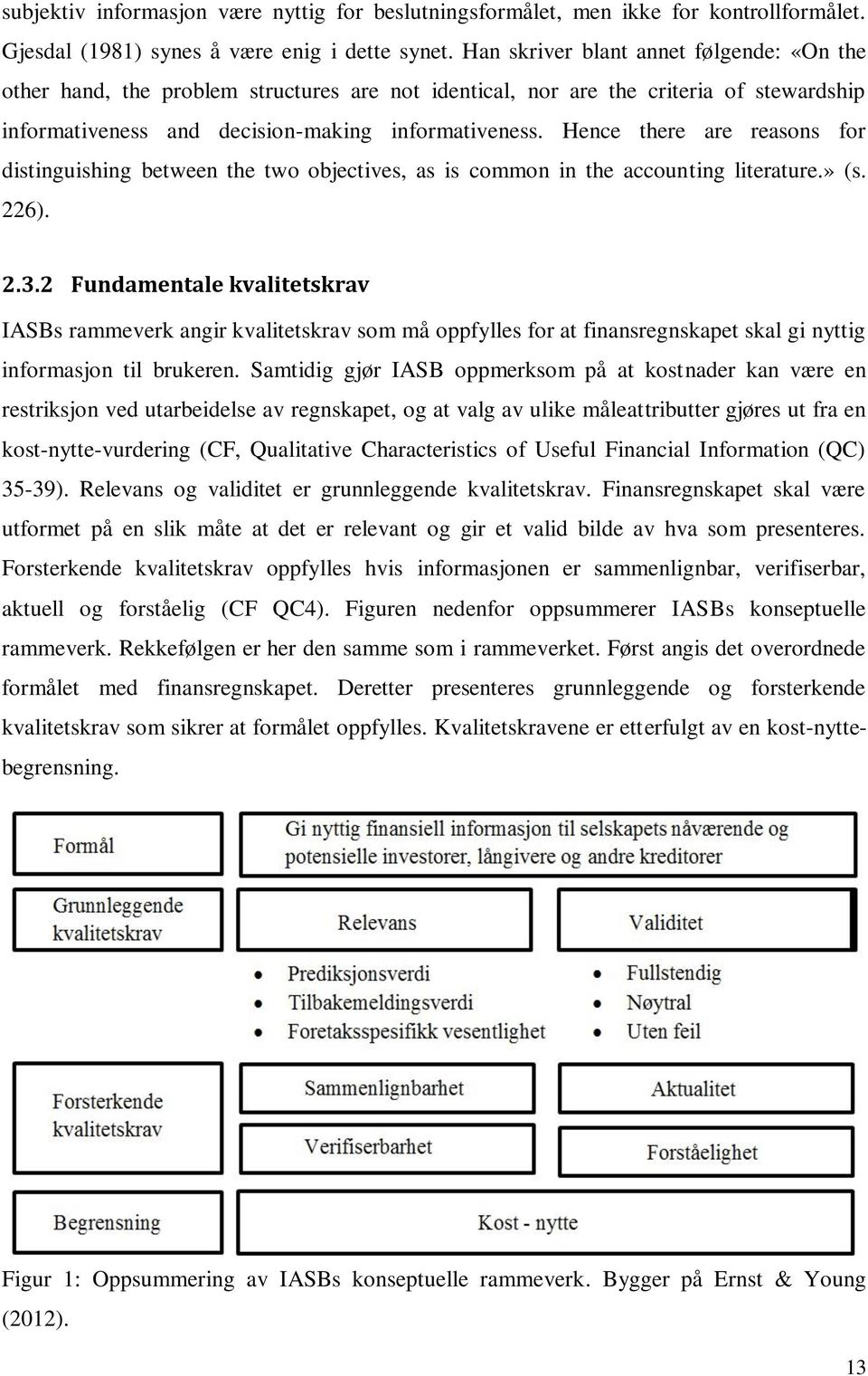 Hence there are reasons for distinguishing between the two objectives, as is common in the accounting literature.» (s. 226). 2.3.