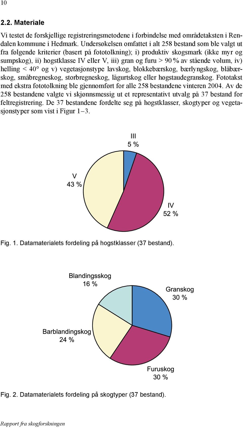 > 90 % av stående volum, iv) helling < 40 og v) vegetasjonstype lavskog, blokkebærskog, bærlyngskog, blåbærskog, småbregneskog, storbregneskog, lågurtskog eller høgstaudegranskog.