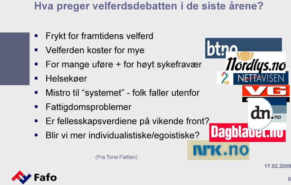 høyt sykefravær Helsekøer Mistro til systemet - folk faller utenfor