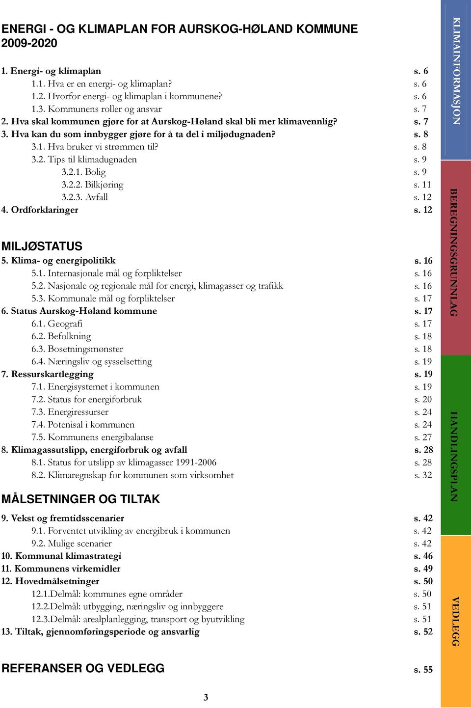 3.2. Tips til klimadugnaden 3.2.1. Bolig 3.2.2. Bilkjøring 3.2.3. Avfall 4. Ordforklaringer MILJØSTATUS 5. Klima- og energipolitikk 5.1. Internasjonale mål og forpliktelser 5.2. Nasjonale og regionale mål for energi, klimagasser og trafikk 5.