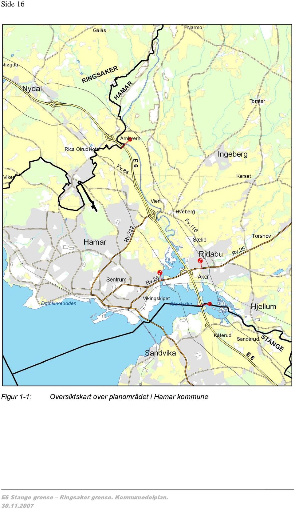 planområdet i Hamar kommune