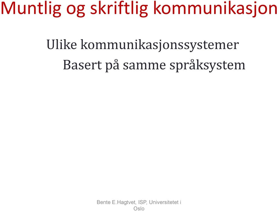 kommunikasjonssystemer