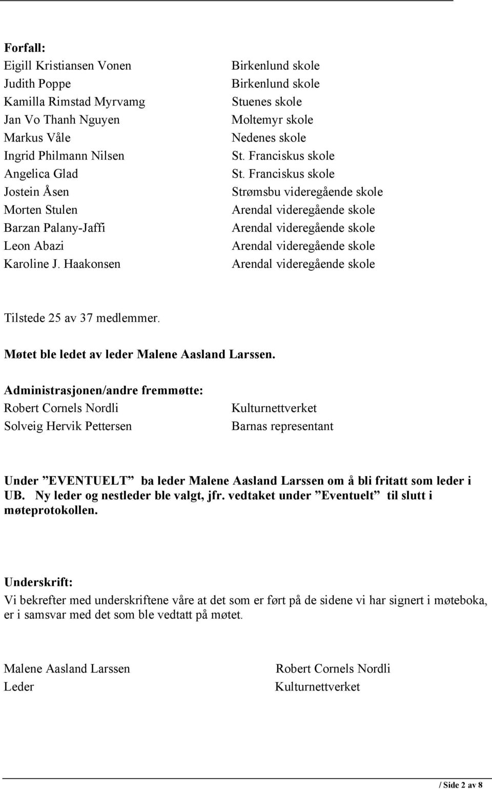 Franciskus skole Jostein Åsen Strømsbu videregående skole Morten Stulen Arendal videregående skole Barzan Palany-Jaffi Arendal videregående skole Leon Abazi Arendal videregående skole Karoline J.