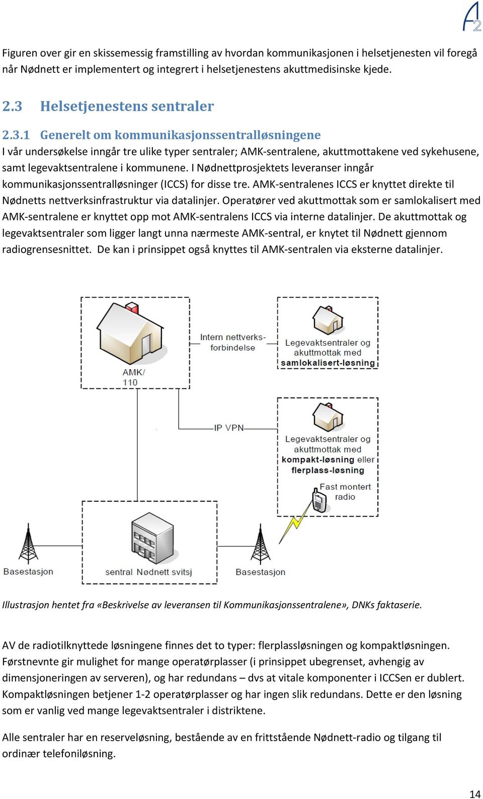 I Nødnettprosjektets leveranser inngår kommunikasjonssentralløsninger (ICCS) for disse tre. AMK sentralenes ICCS er knyttet direkte til Nødnetts nettverksinfrastruktur via datalinjer.