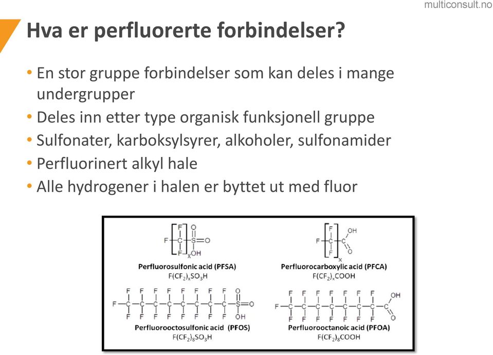 Deles inn etter type organisk funksjonell gruppe Sulfonater,