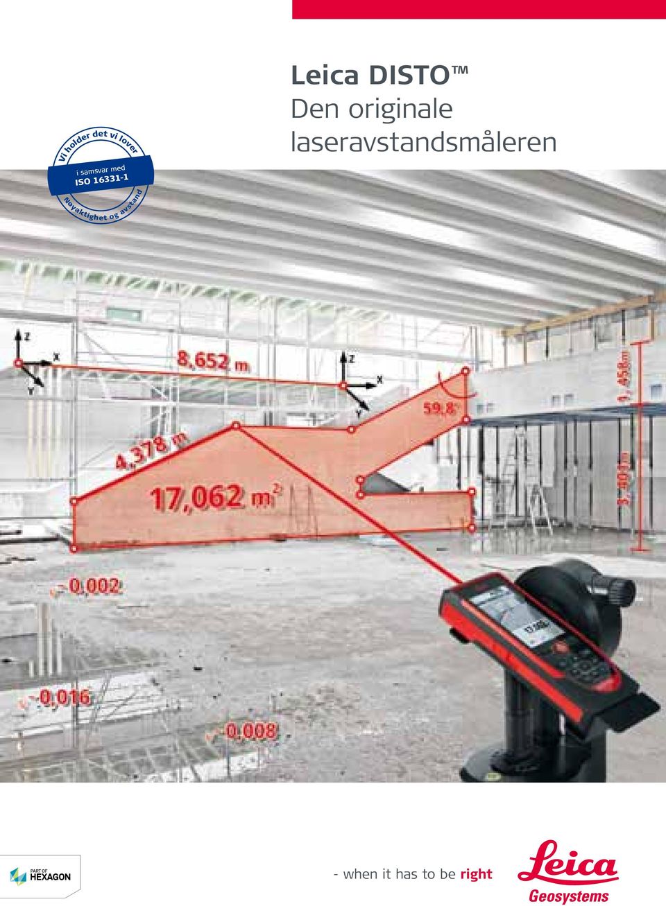 Nøyaktighet og avstand Leica