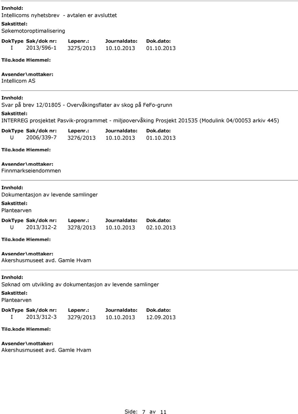 Prosjekt 201535 (Modulink 04/00053 arkiv 445) 2006/339-7 3276/2013 01.10.