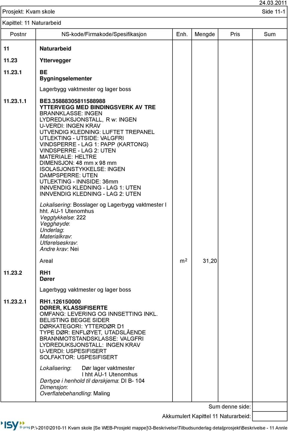 LAG 1: PAPP (KARTONG) VINDSPERRE - LAG 2: UTEN MATERIALE: HELTRE DIMENSJON: 48 mm x 98 mm ISOLASJONSTYKKELSE: INGEN DAMPSPERRE: UTEN UTLEKTING - INNSIDE: 36mm INNVENDIG KLEDNING - LAG 1: UTEN