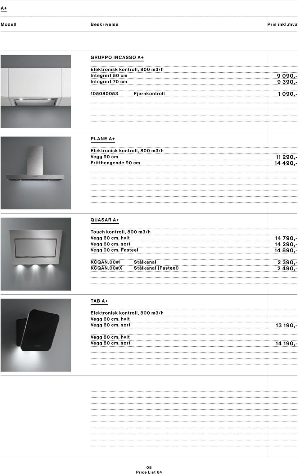 60 cm, sort, Fasteel 14 790,- 14 290,- 14 890,- KCQAN.00#I KCQAN.