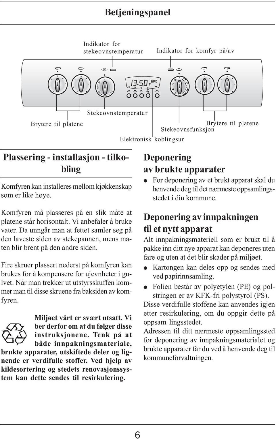 Vi anbefaler å bruke vater. Da unngår man at fettet samler seg på den laveste siden av stekepannen, mens maten blir brent på den andre siden.