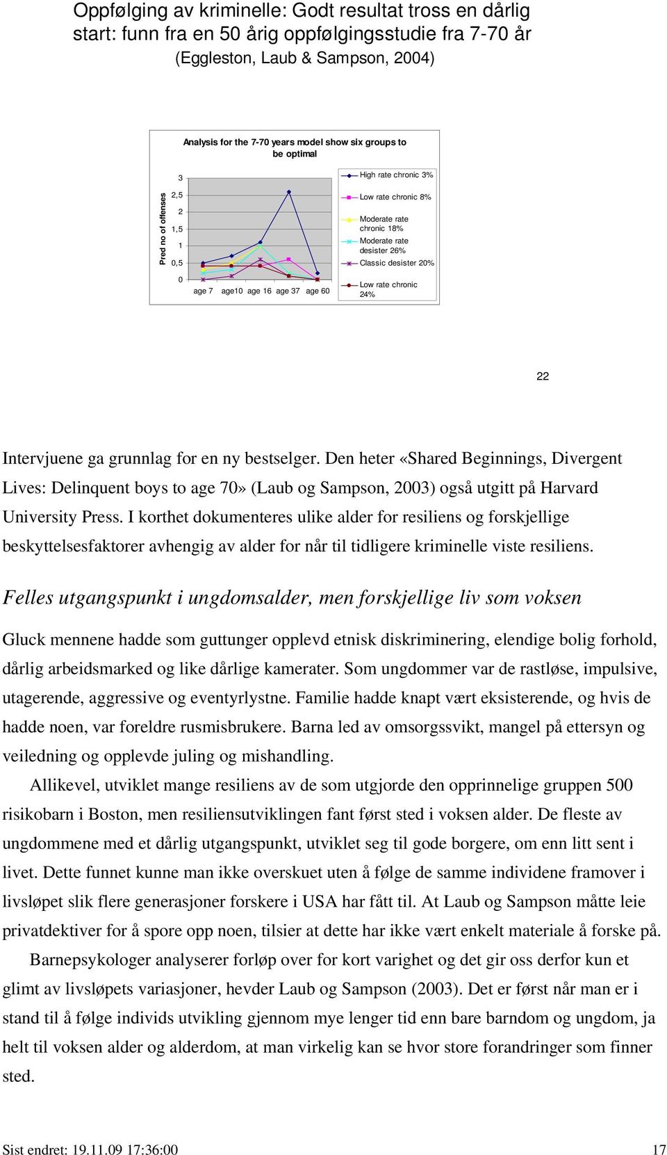 Low rate chronic 24% 22 Intervjuene ga grunnlag for en ny bestselger.