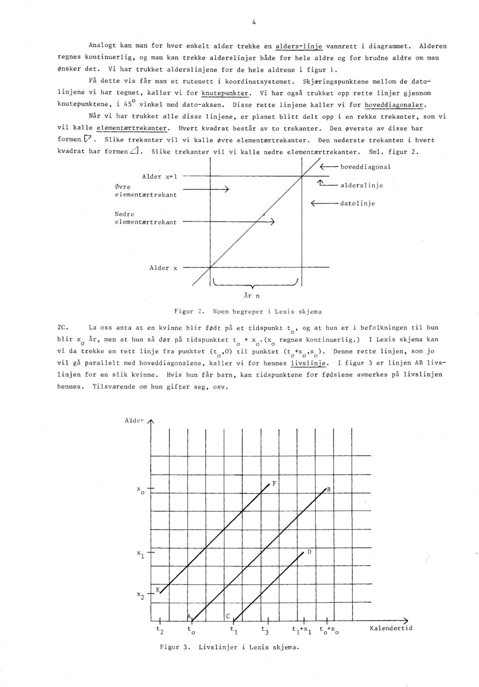 På dette vis får man et rutenett i koordinatsystemet. Skjæringspunktene mellom de datalinjene vi har tegnet, kaller vi for knutepunkter.