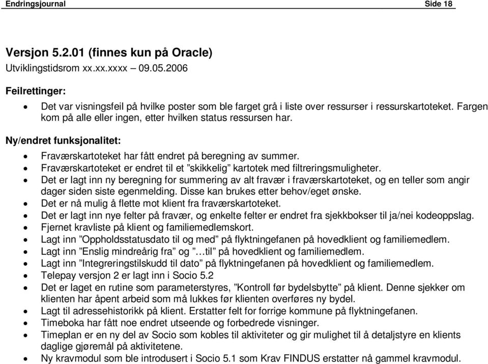 Fraværskartoteket har fått endret på beregning av summer. Fraværskartoteket er endret til et skikkelig kartotek med filtreringsmuligheter.