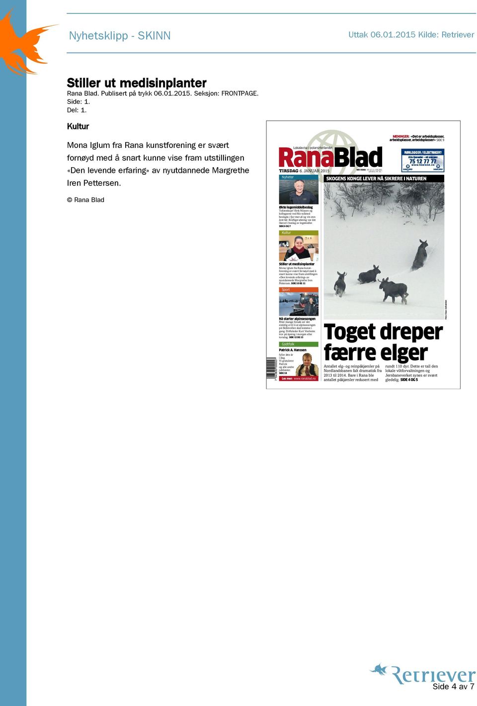 JANUAR 2015 Nyheter MO I RANA NR 4/112.