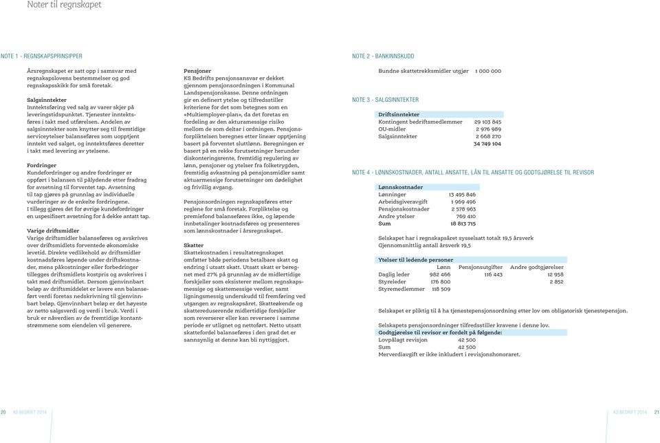 Andelen av salgs inntekter som knytter seg til fremtidige serviceytelser balanseføres som uopptjent inntekt ved salget, og inntektsføres deretter i takt med levering av ytelsene.