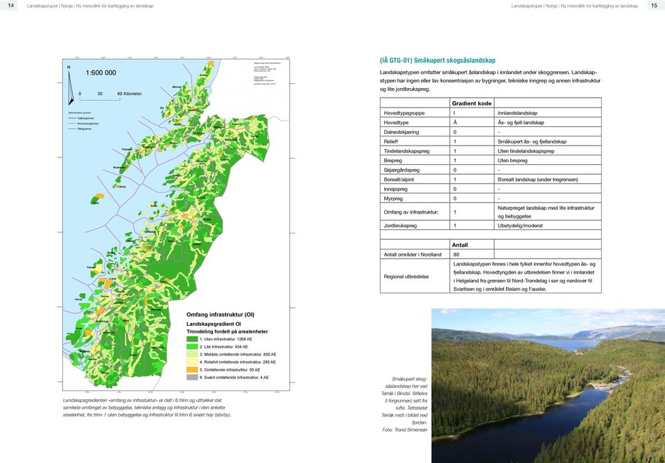 UiO :6 Andøy Landskapstypen omfatter småkupert åslandskap i innlandet under skoggrensen. Landskap Kartgrunnlag: N25 Versjon: 29 Rettighetshaver: Kartverket Kartografi: Asplan Viak.