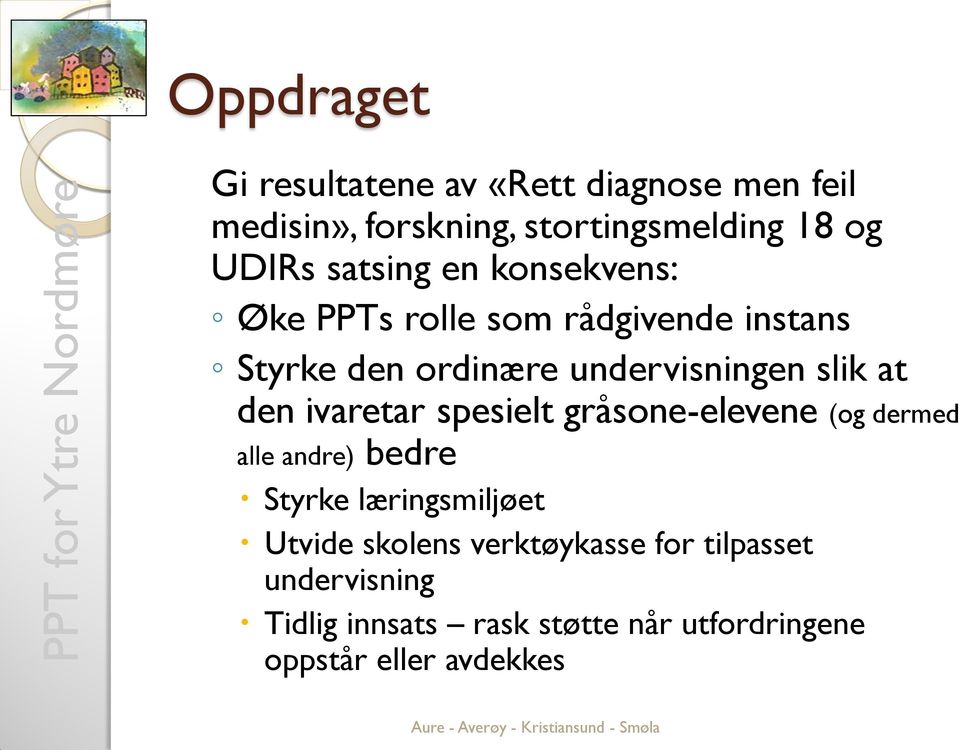 den ivaretar spesielt gråsone-elevene (og dermed alle andre) bedre Styrke læringsmiljøet Utvide skolens