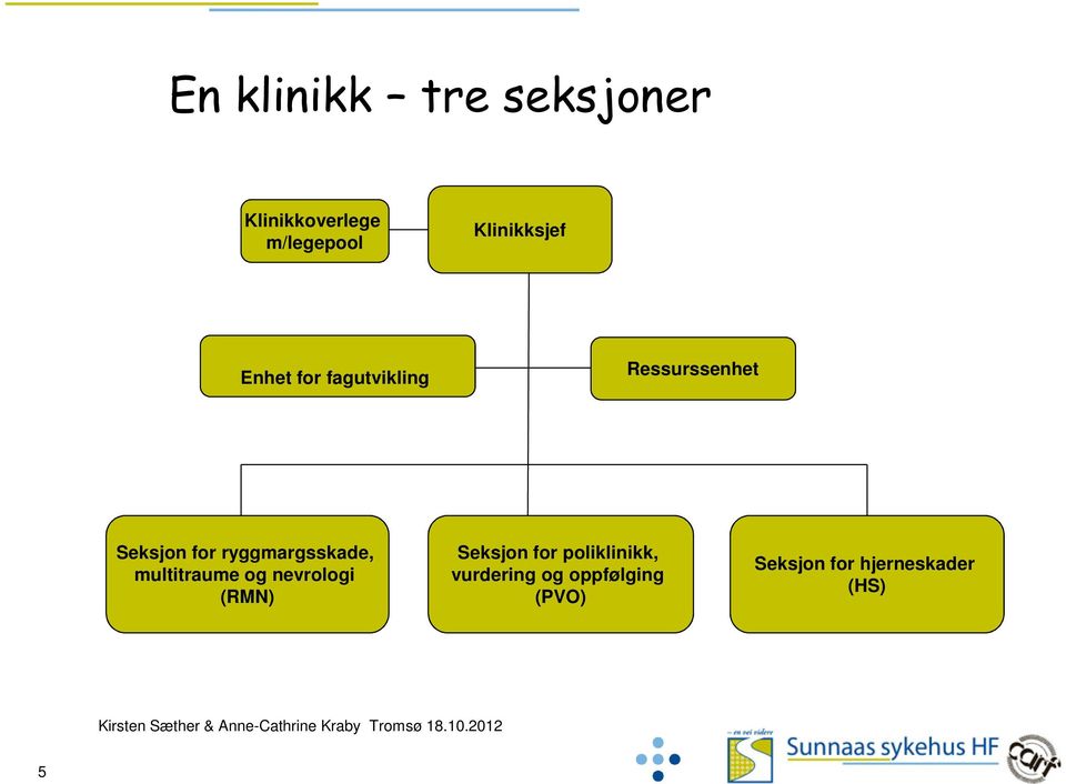 ryggmargsskade, multitraume og nevrologi (RMN) Seksjon for