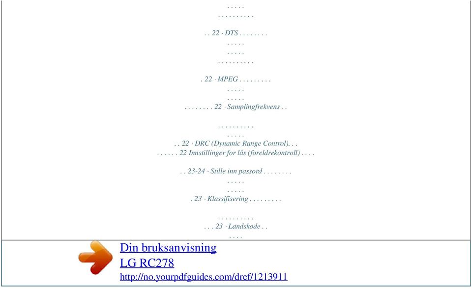 ... 22 Innstillinger for lås (foreldrekontroll).