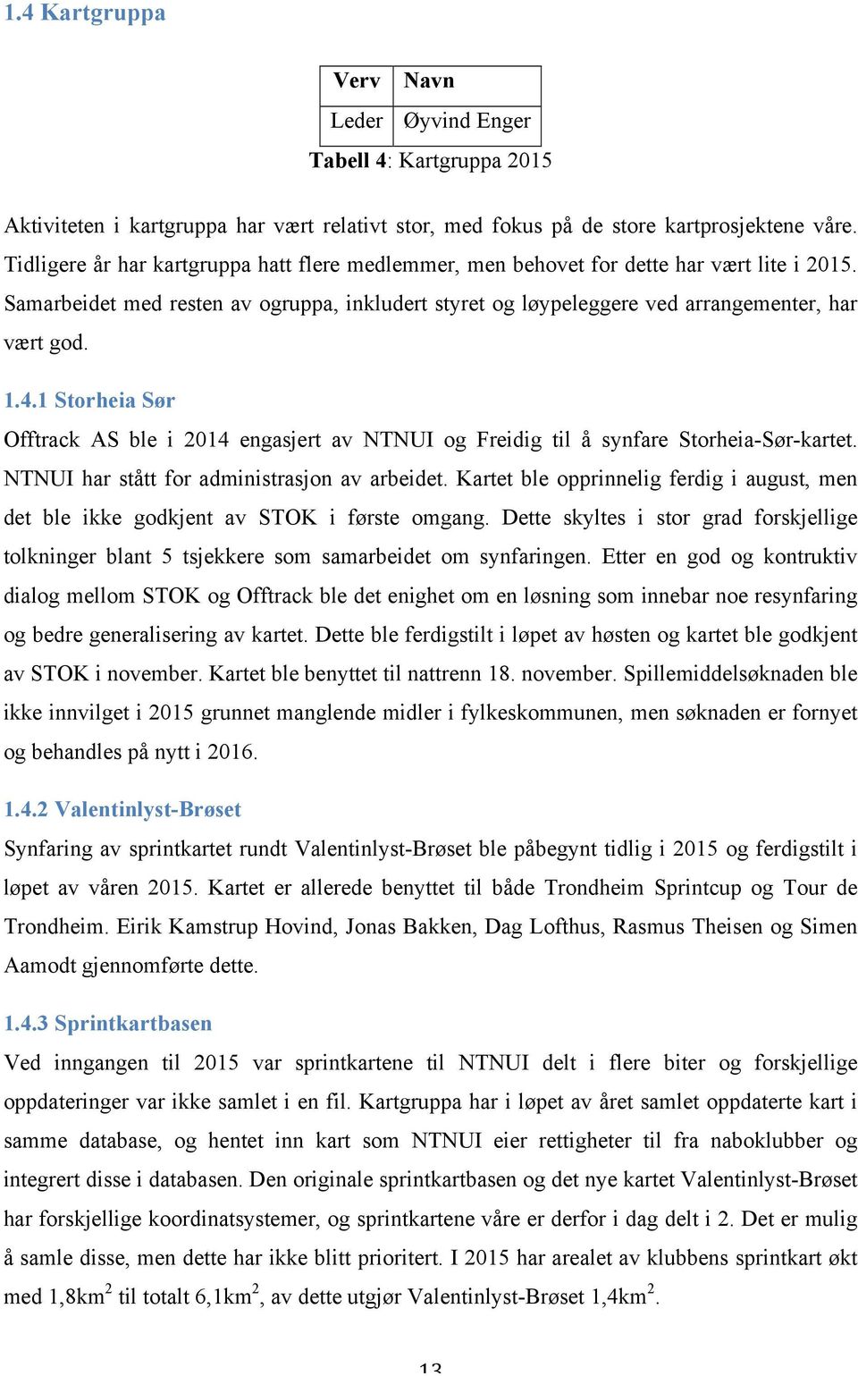 1 Storheia Sør Offtrack AS ble i 2014 engasjert av NTNUI og Freidig til å synfare Storheia-Sør-kartet. NTNUI har stått for administrasjon av arbeidet.