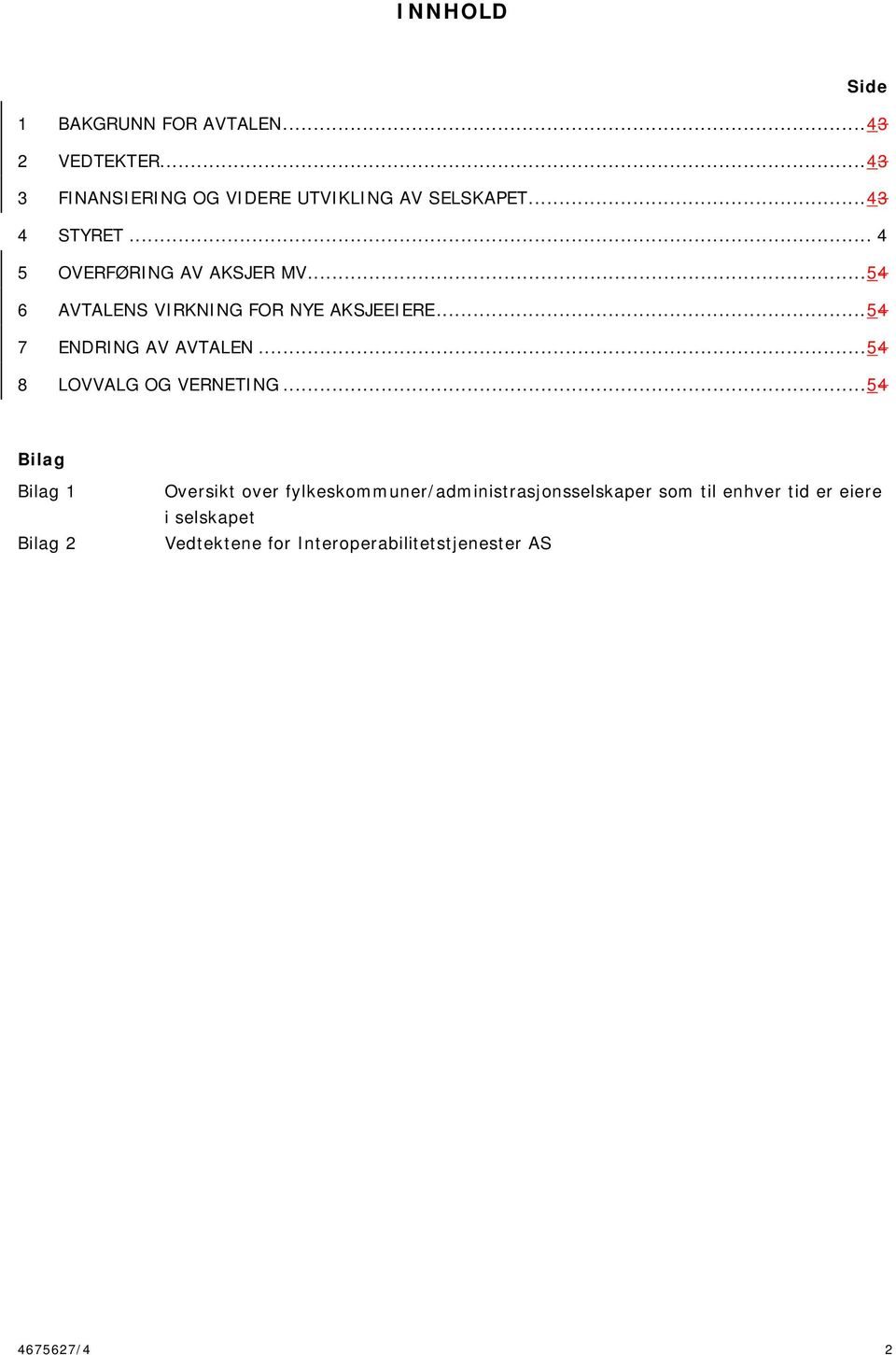 .. 54 7 ENDRING AV AVTALEN... 54 8 LOVVALG OG VERNETING.