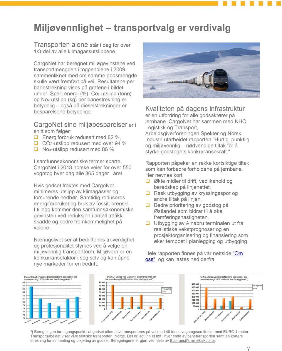 Resultatene per banestrekning vises på grafene i bildet under.